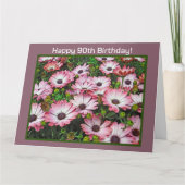 GROTE "GEFELICITEERD MET JE 90E VERJAARDAG" Vouwba Kaart (Voorkant)