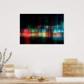Grote gegevensanalyse - Abstracte achtergrondtechn Poster (Keuken)