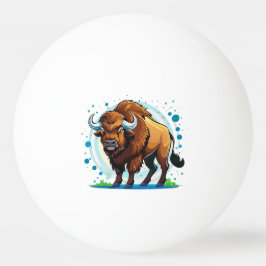 grote gehoornde bizon pingpongbal