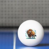 grote gehoornde bizon pingpongbal (Net)