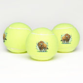 grote gehoornde bizon tennisballen (Multi)
