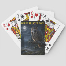 Grote gehoornde uil bos DIEREN Poker