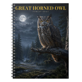 Grote gehoornde uil bosdieren notitieboek