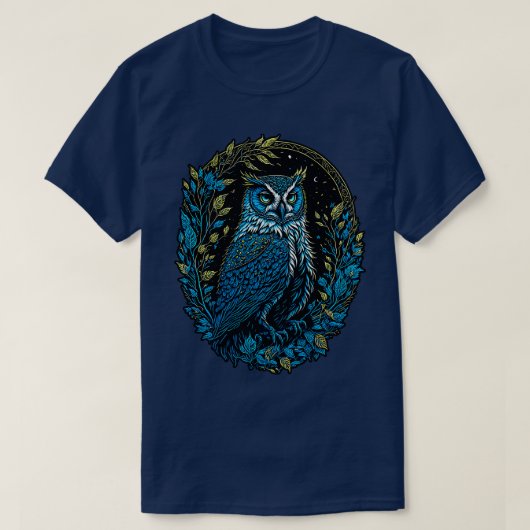Grote Gehoornde Uil Grafisch Ontwerp T-shirt (Design voorkant)