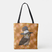 Grote Gehoornde Uil Heks! Tote Bag (Achterkant)
