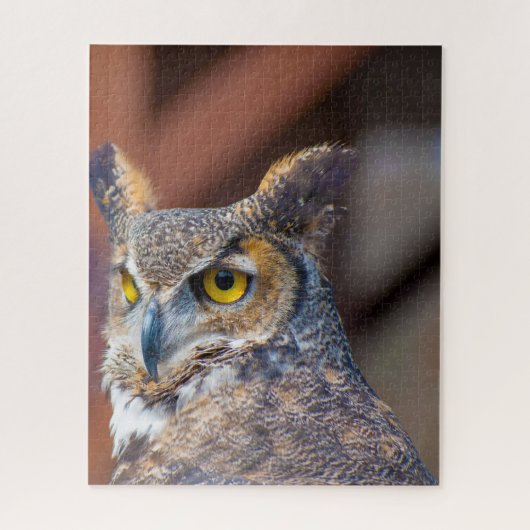 Grote gehoornde uil. legpuzzel (Verticaal)
