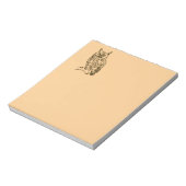 Grote gehoornde uil Perzik Notitieblok (Linkerzijde)