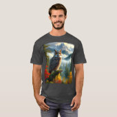 Grote gehoornde uil wilde Natuur T-shirt (Voorkant volledig)