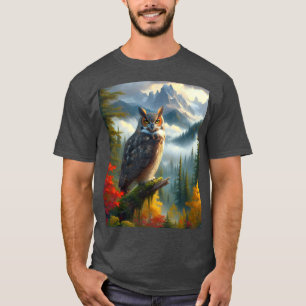Grote Gehoornde Uil Wilde Natuur  T-shirt