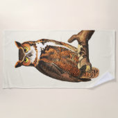  grote gehoornde uiltekening strandlaken (Voorkant)