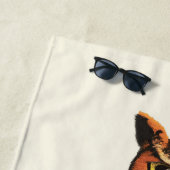  grote gehoornde uiltekening strandlaken (In situ)