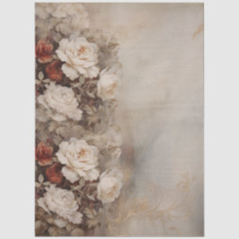 Grote  geïnspireerde elegante rode & witte rozen tissuepapier