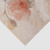 Grote geïnspireerde elegante rode & witte rozen tissuepapier (Detail)