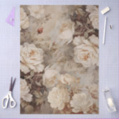 Grote  geïnspireerde elegante witte rozen tissuepapier (Craft)