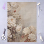 Grote  geïnspireerde elegante witte rozen tissuepapier (Craft)