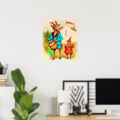 grote geit kleine geit muzikanten poster (Thuiskantoor)