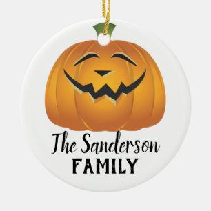 Grote Gekke pompoenfamilie - Halloween - boom Keramisch Ornament