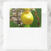 Grote gele dame slipper cypripedium rechthoekige sticker (Tas)