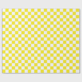 Grote Gele en Witte Controles die Papier verpakken (Vlak)
