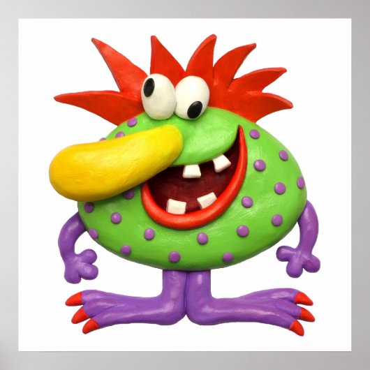 Grote Gele Neus Monster Baby Shower Nursery Poster (Voorkant)