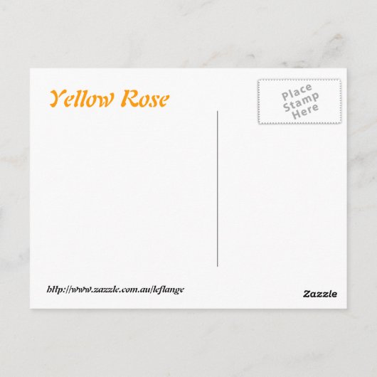 Grote gele rog briefkaart (Achterkant)