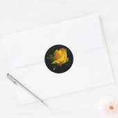 Grote gele rog ronde sticker (Envelop)
