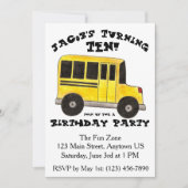 Grote Gele School Bus Kind Birthday Kaart (Voorkant)