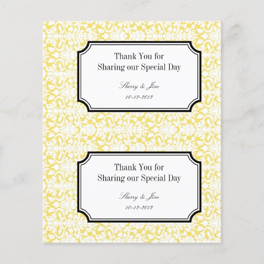 Grote gele tasje met een dunnere bruiloft hangt la flyer (Voorkant)