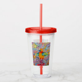 Grote gele vogel acryl drinkbeker