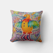 Grote gele vogel kussen (Voorkant)