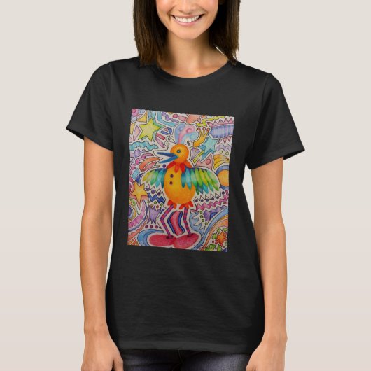 Grote gele vogel t-shirt (Voorkant)