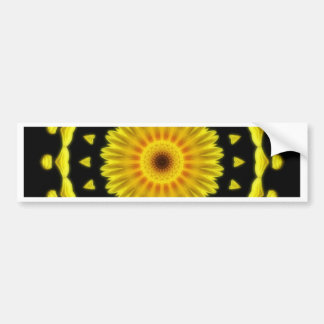 Grote Gele Wildbloem Kaleidoscoop art. 2 Bumpersticker