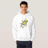 Grote gele zonnebanaan hoodie (Voorkant volledig)