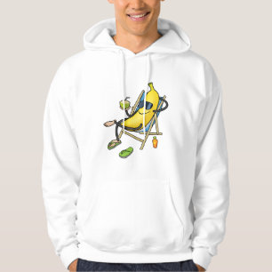 Grote gele zonnebanaan hoodie