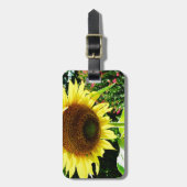 Grote gele zonnebloem bagagelabel (Voorkant verticaal)