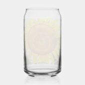 Grote gele zonnebloem bloesem blikvorm glas (Achterkant)