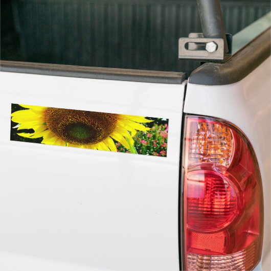 Grote gele zonnebloem bumpersticker (Op Truck)
