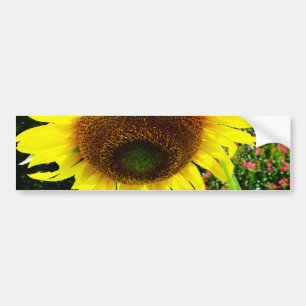 Grote gele zonnebloem bumpersticker