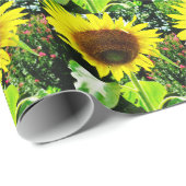 Grote gele zonnebloem cadeaupapier (Rol Hoek)