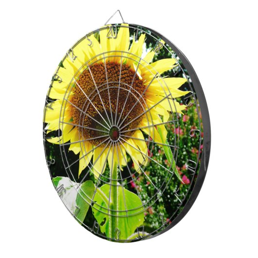 Grote gele zonnebloem dartbord (Voorkant Rechts)