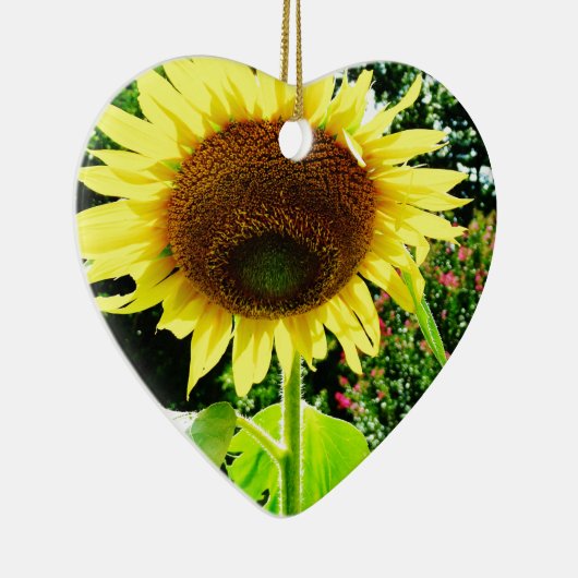 Grote gele zonnebloem keramisch ornament (Rechts)