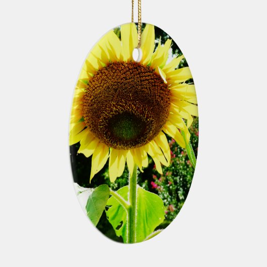 Grote gele zonnebloem keramisch ornament (Rechts)