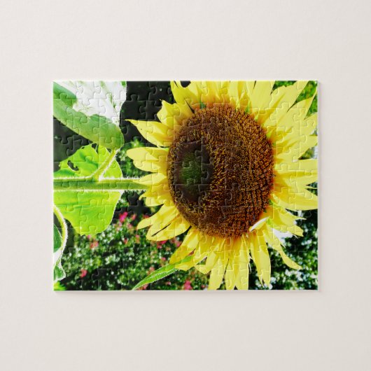 Grote gele zonnebloem legpuzzel (Horizontaal)