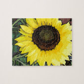 Grote - gele zonnebloem legpuzzel (Horizontaal)