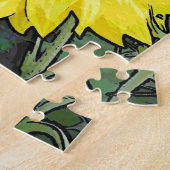 Grote - gele zonnebloem legpuzzel (Zijkant)