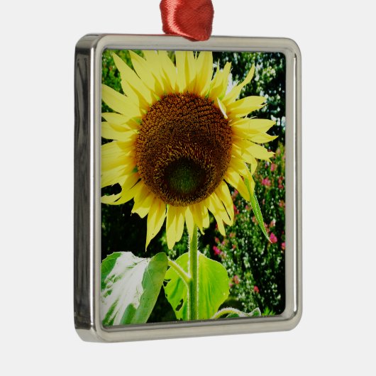 Grote gele zonnebloem metalen ornament (Rechts)