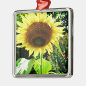 Grote gele zonnebloem metalen ornament (Links)