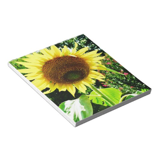 Grote gele zonnebloem notitieblok (Schuin)