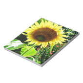 Grote gele zonnebloem notitieblok (Linkerzijde)