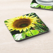 Grote gele zonnebloem onderzetter (Linkerzijde)